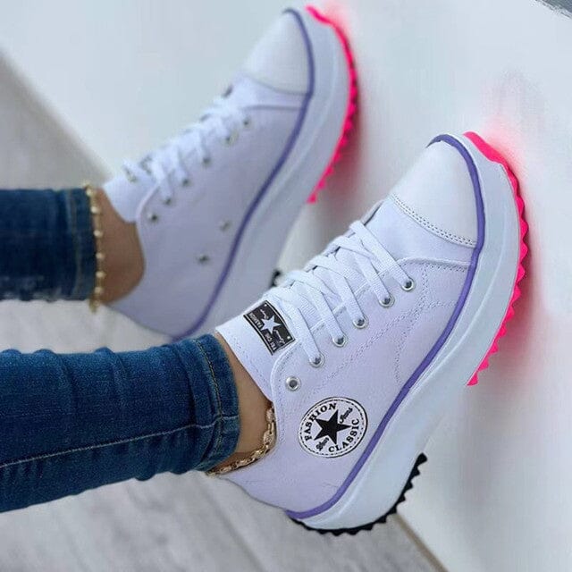 Aviva | Lace-Up Sneakers met Plateauzool voor Dames