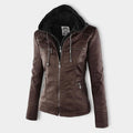 Raffaele | Zip-Up Leren Jas met Capuchon voor Dames
