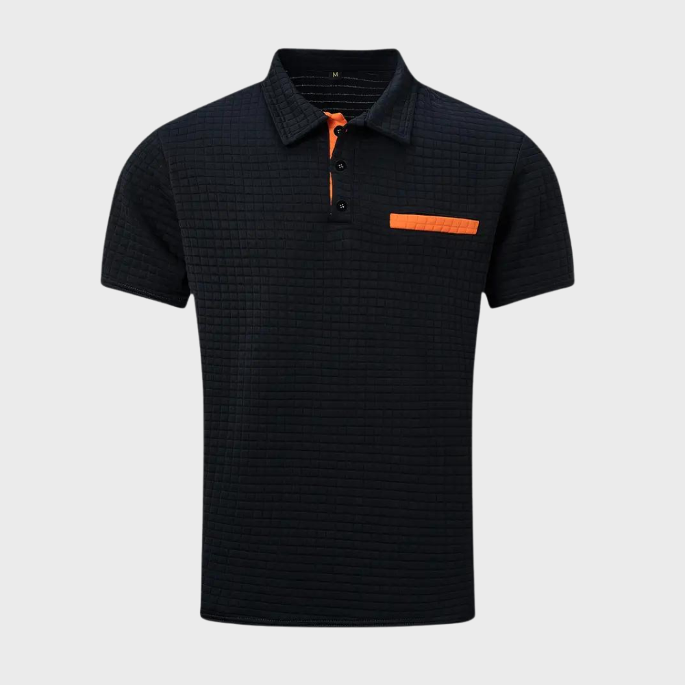 Getextureerde Poloshirt voor Heren