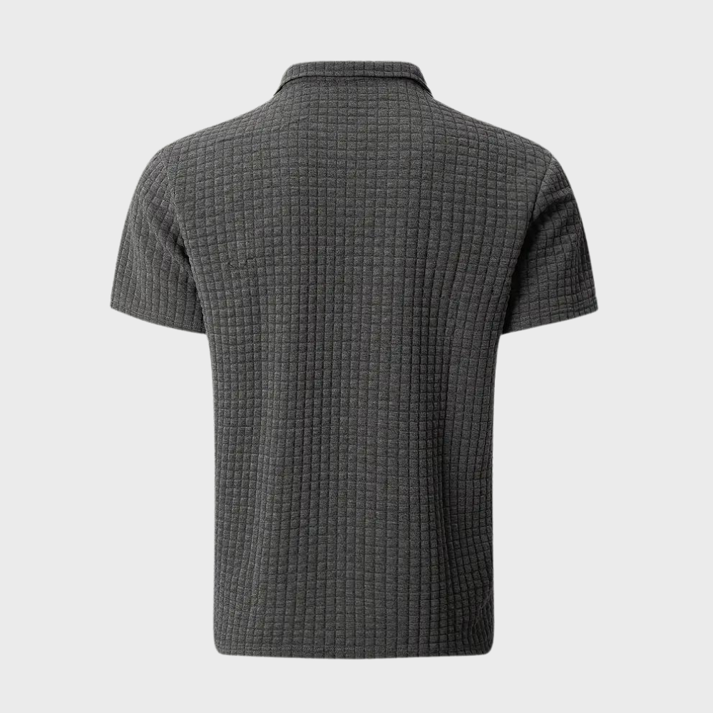 Getextureerde Poloshirt voor Heren