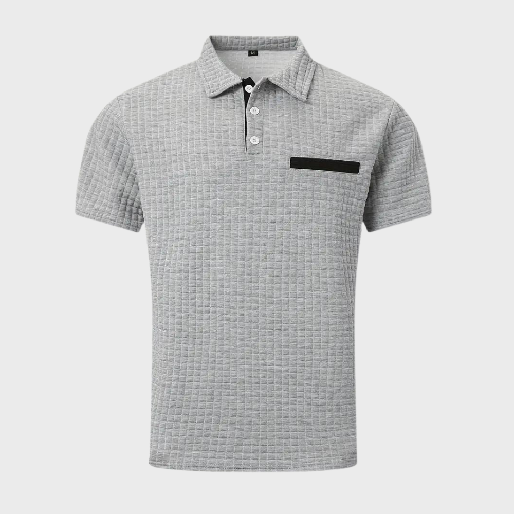 Getextureerde Poloshirt voor Heren