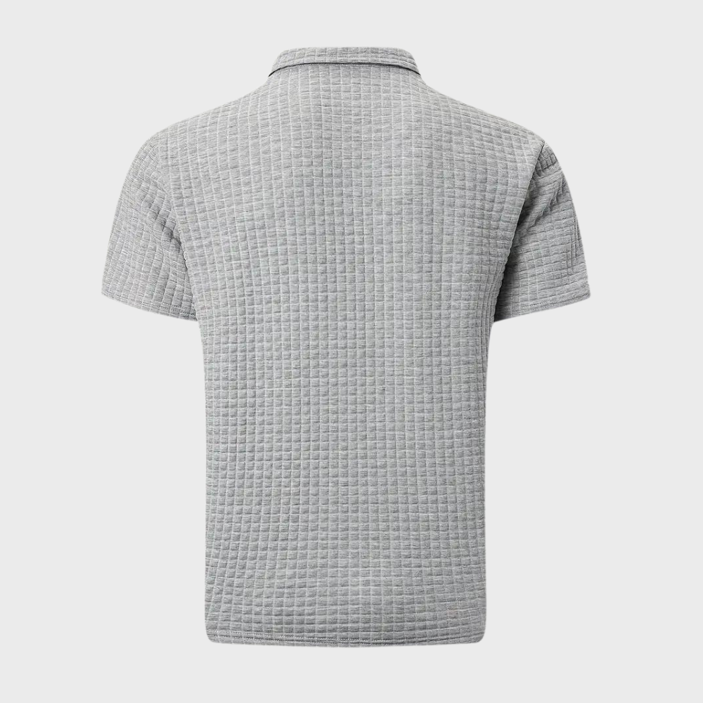 Getextureerde Poloshirt voor Heren