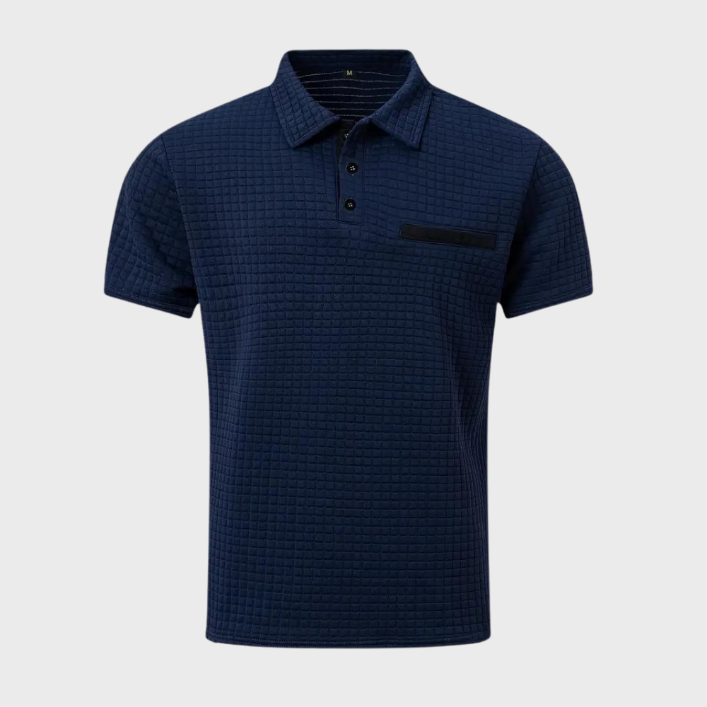 Getextureerde Poloshirt voor Heren