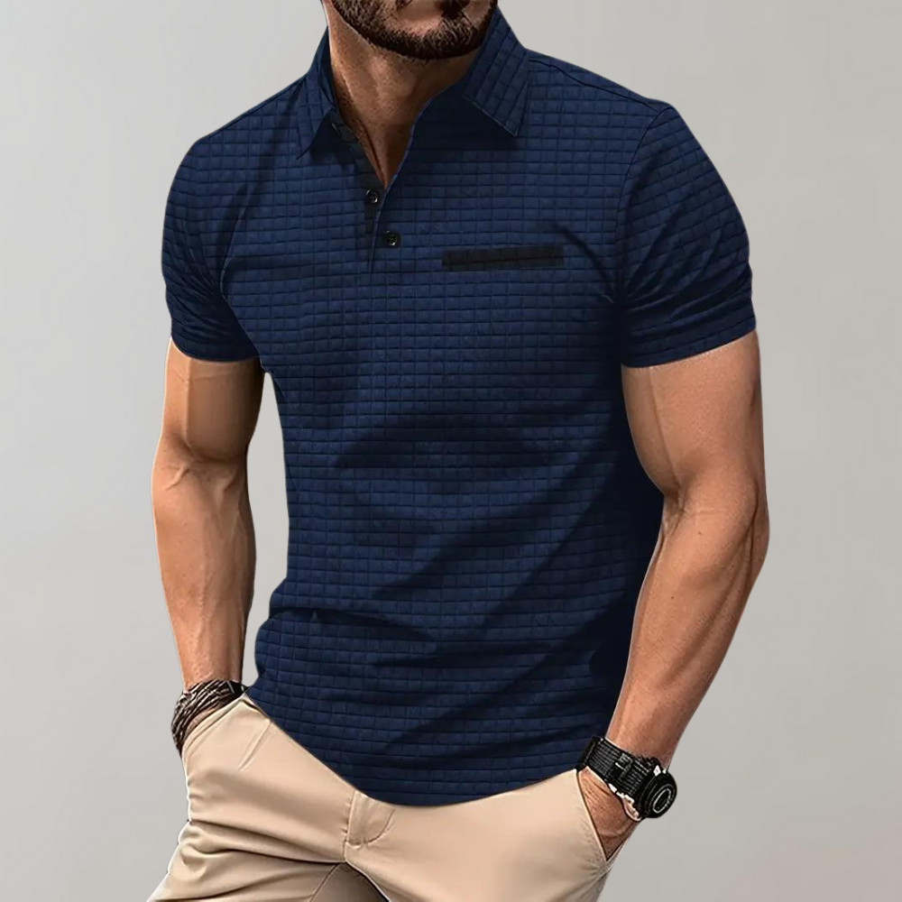 Getextureerde Poloshirt voor Heren