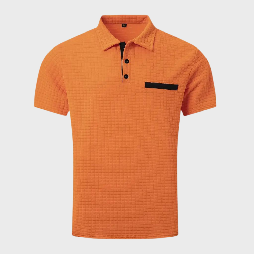 Getextureerde Poloshirt voor Heren