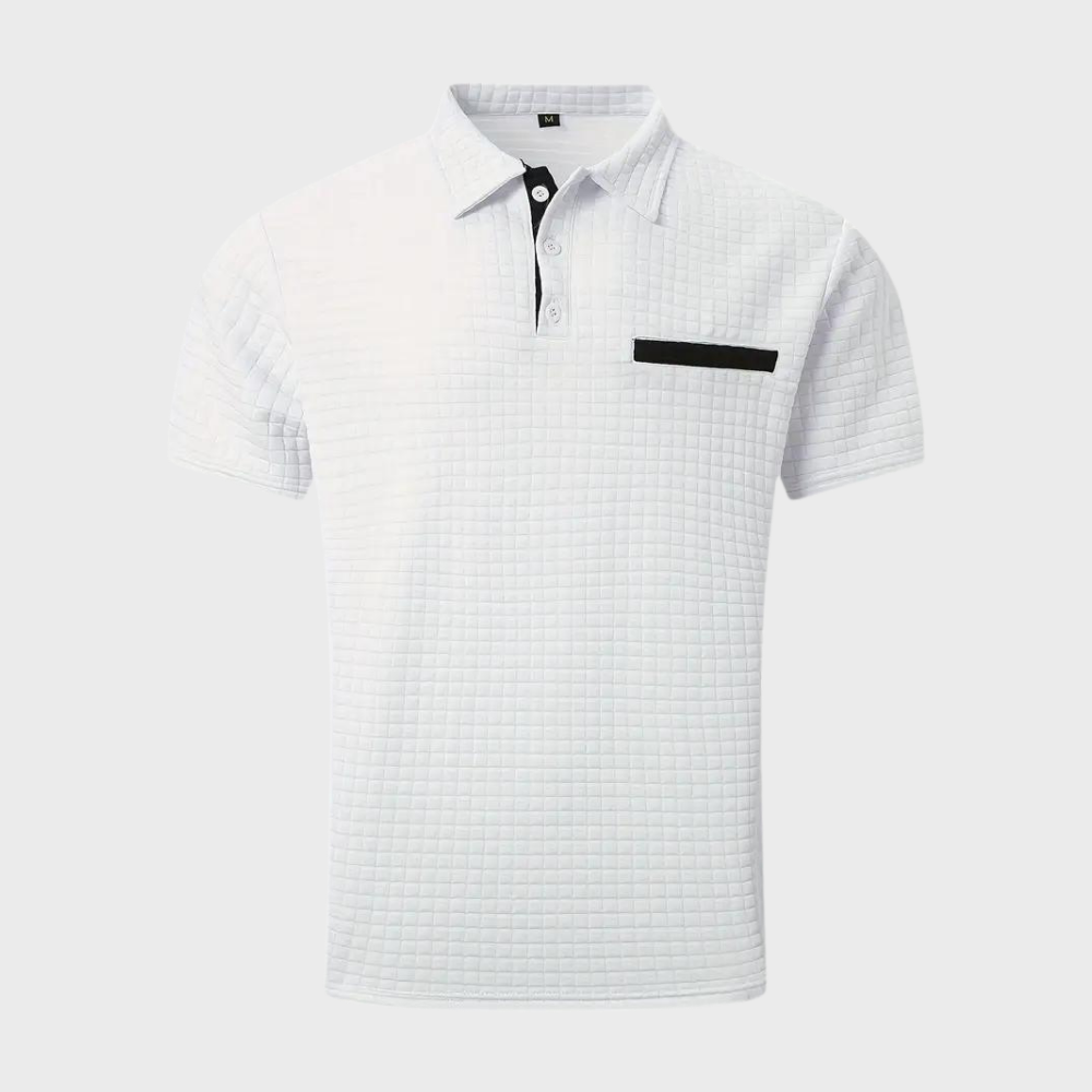 Getextureerde Poloshirt voor Heren