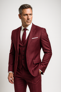 Slim Fit Driedelig Pak met Gilet voor Heren