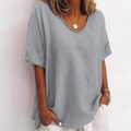 Oversized V-Hals T-Shirt voor Dames