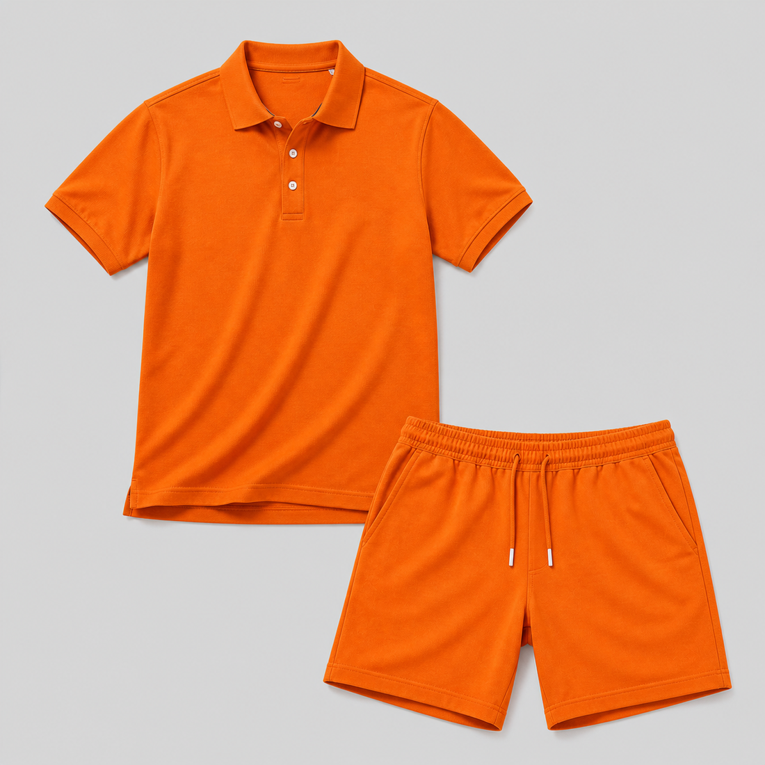 Set met Poloshirt en Korte Broek voor Heren