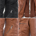 Raffaele | Zip-Up Leren Jas met Capuchon voor Dames