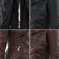 Raffaele | Zip-Up Leren Jas met Capuchon voor Dames