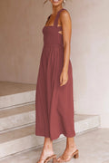 Halternek Midi Jurk met Strikdetail voor Dames