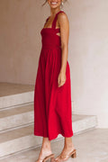 Halternek Midi Jurk met Strikdetail voor Dames