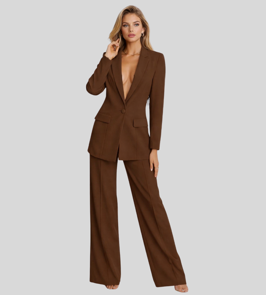 Broekpak met Wijde Pijp Broek voor Dames