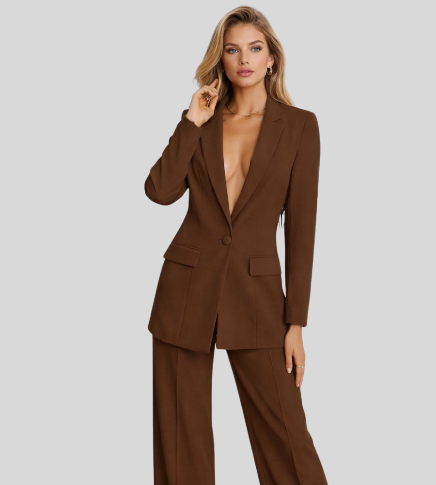 Broekpak met Wijde Pijp Broek voor Dames