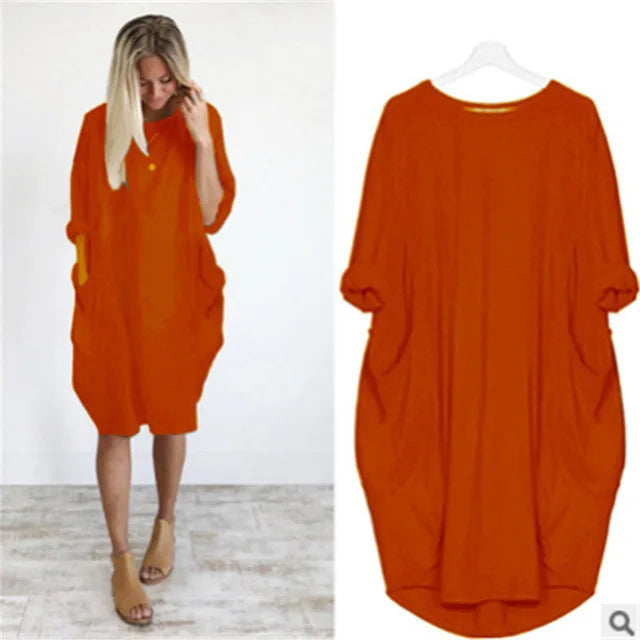 Floor | Oversized Jurk met Steekzakken voor Dames
