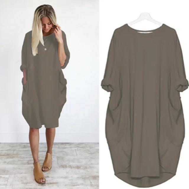 Floor | Oversized Jurk met Steekzakken voor Dames