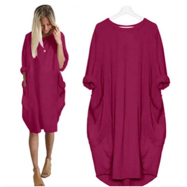 Floor | Oversized Jurk met Steekzakken voor Dames