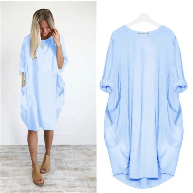 Floor | Oversized Jurk met Steekzakken voor Dames