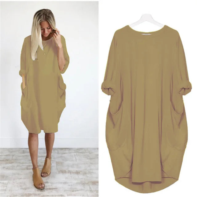 Floor | Oversized Jurk met Steekzakken voor Dames