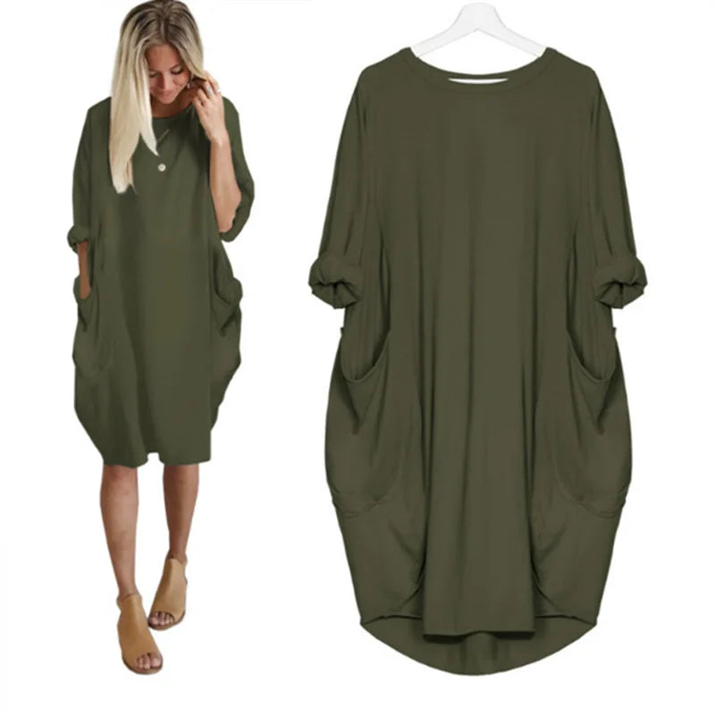 Floor | Oversized Jurk met Steekzakken voor Dames