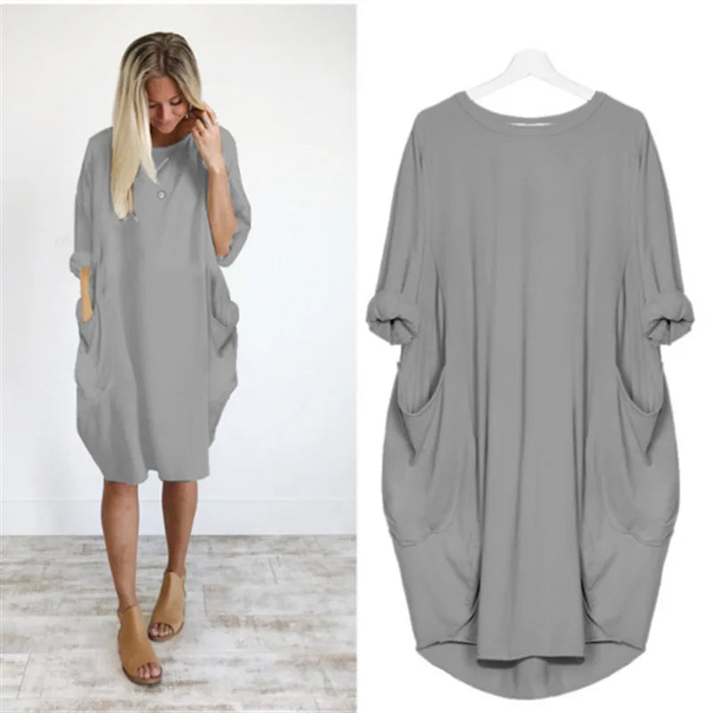 Floor | Oversized Jurk met Steekzakken voor Dames