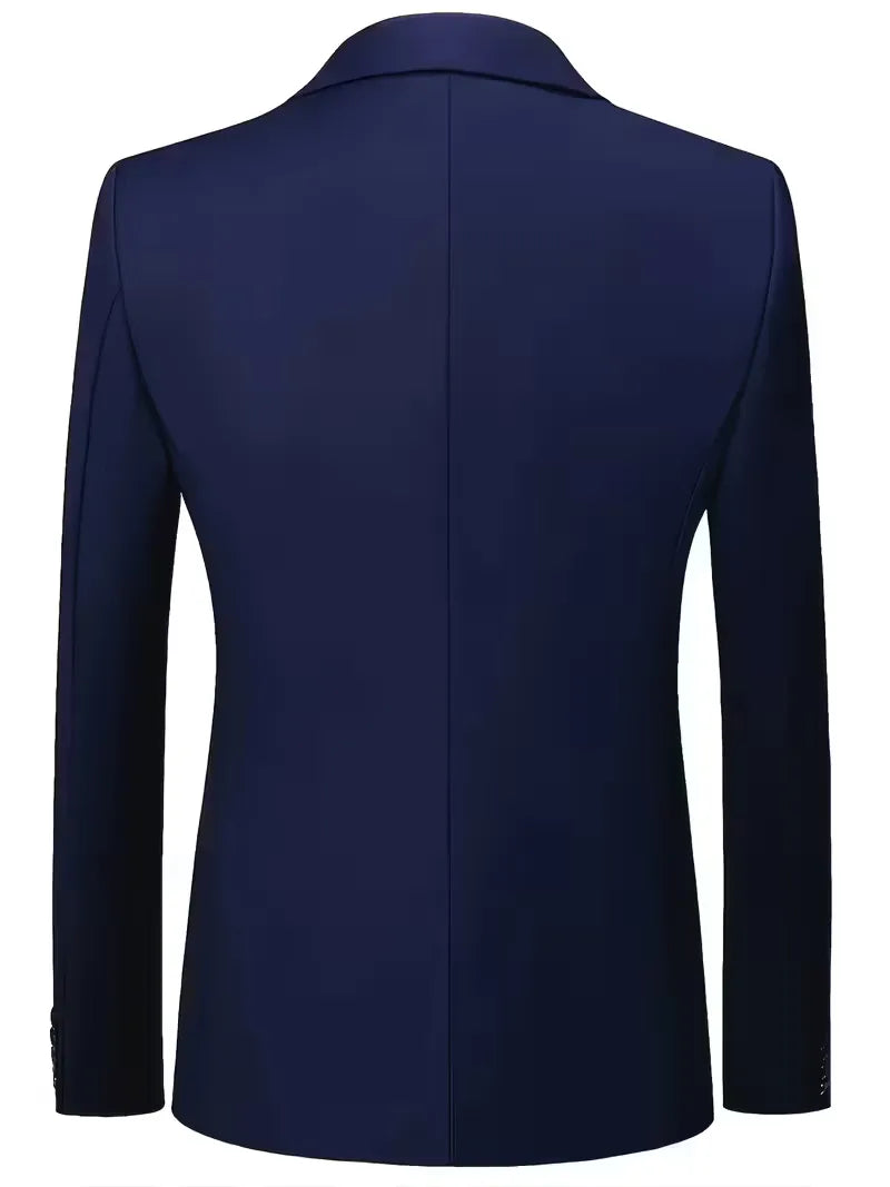 Slim Fit Driedelig Pak met Gilet en Notchkraag voor Heren