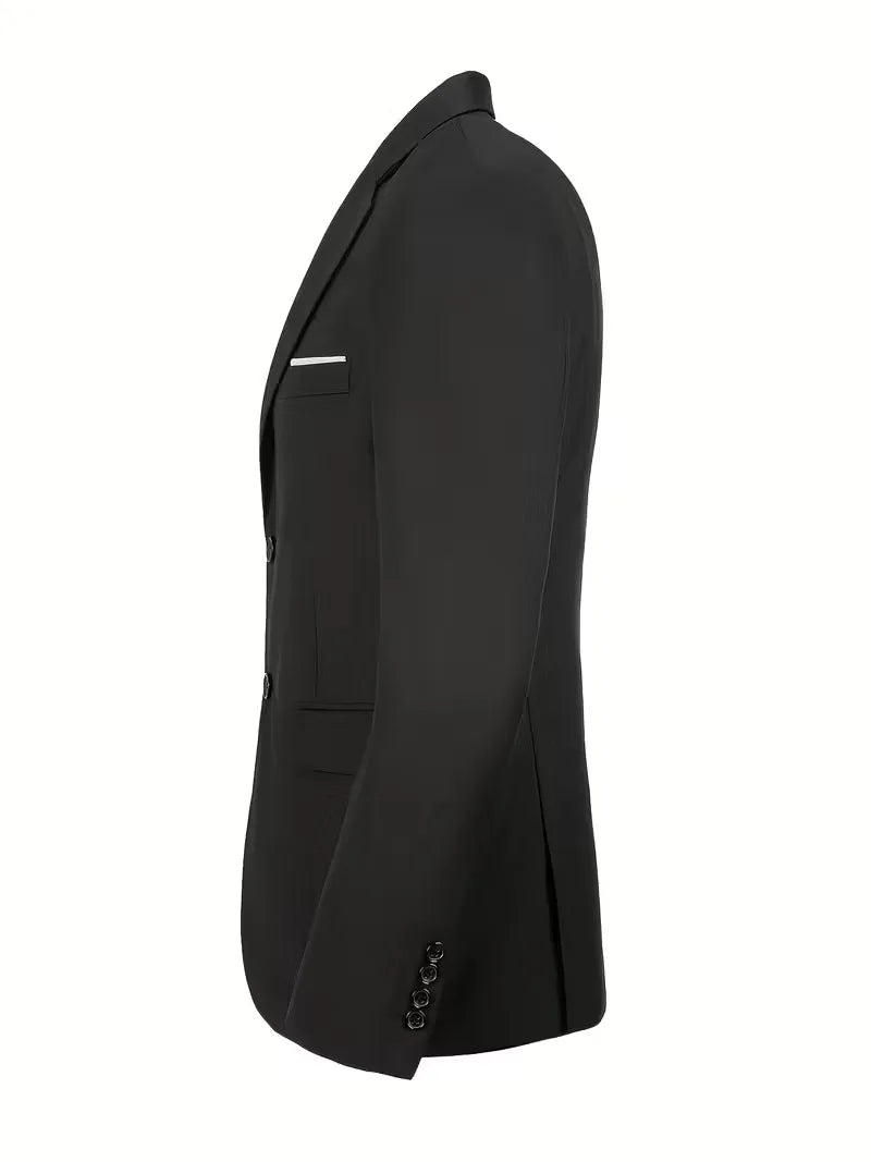 Slim Fit Driedelig Pak met Gilet en Notchkraag voor Heren