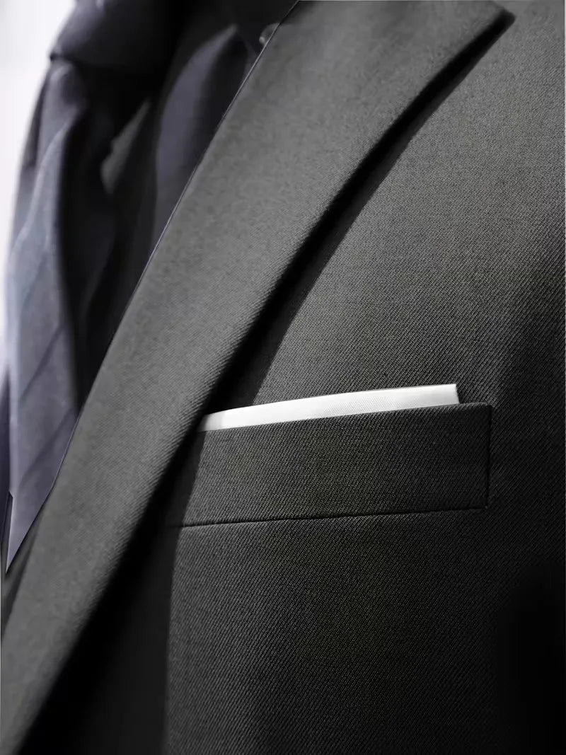 Slim Fit Driedelig Pak met Gilet en Notchkraag voor Heren