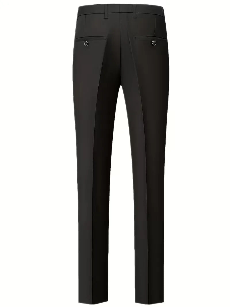 Slim Fit Driedelig Pak met Gilet en Notchkraag voor Heren