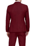 Slim Fit Driedelig Pak met Gilet en Notchkraag voor Heren