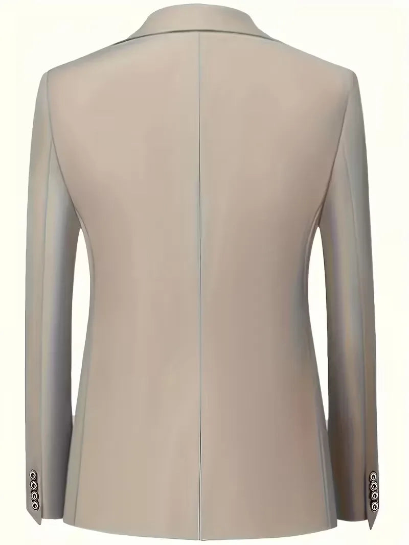 Slim Fit Driedelig Pak met Gilet en Notchkraag voor Heren