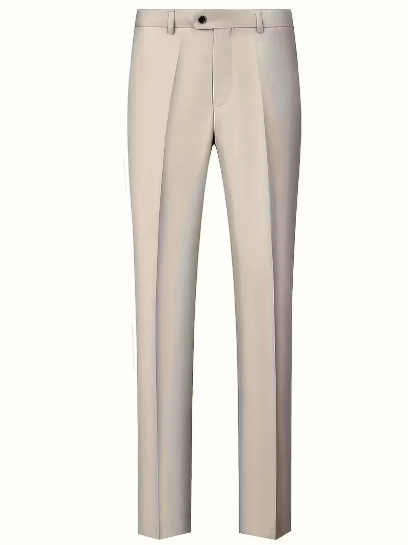 Slim Fit Driedelig Pak met Gilet en Notchkraag voor Heren