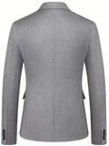Slim Fit Driedelig Pak met Gilet en Notchkraag voor Heren