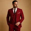 Slim Fit Driedelig Pak met Gilet voor Heren