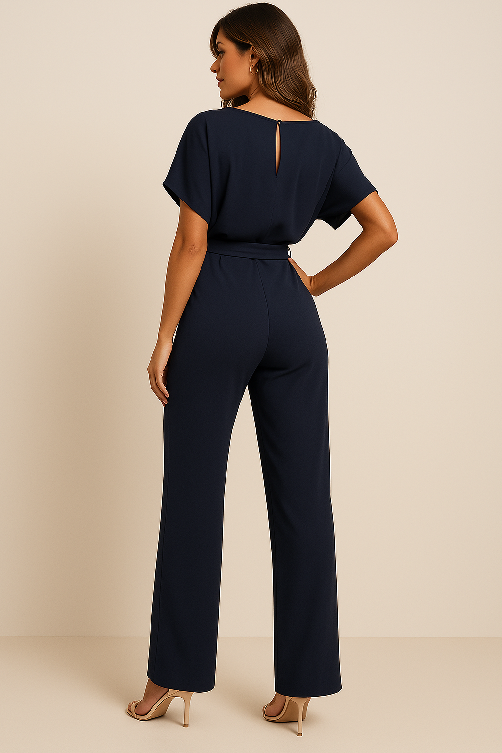 Korte Mouw Jumpsuit voor Dames