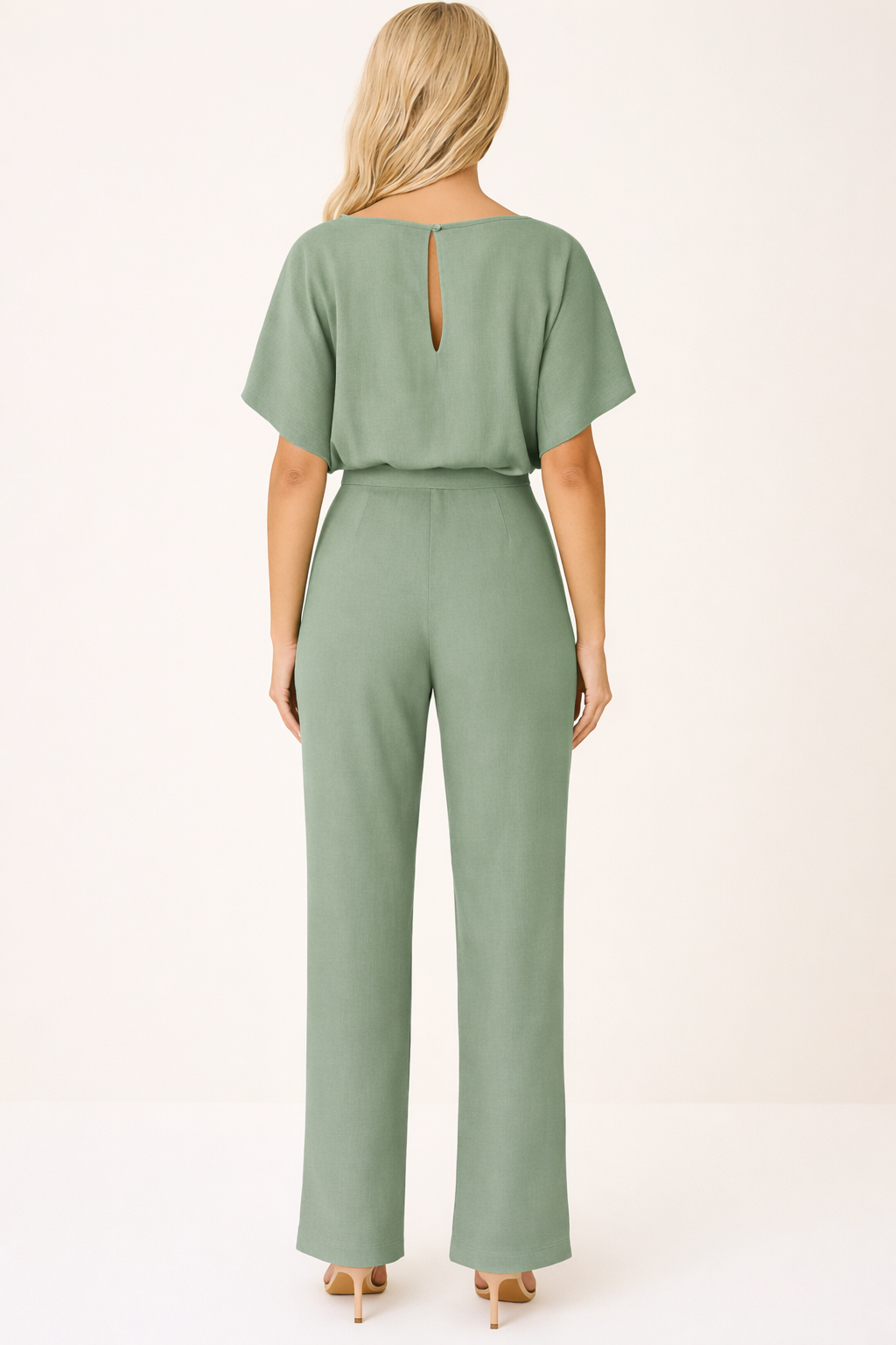 Korte Mouw Jumpsuit voor Dames