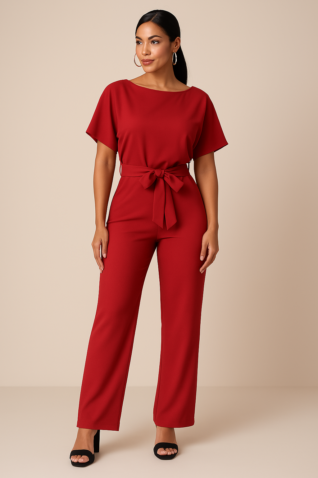 Korte Mouw Jumpsuit voor Dames