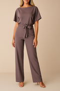 Korte Mouw Jumpsuit voor Dames