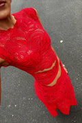 Mouwloze Kantjurk met Beinsplit voor Dames