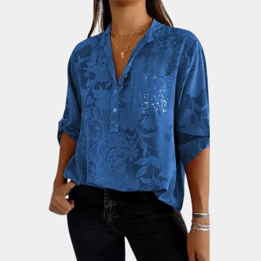 Amanda - Zomerse Blouse Verstelbare Mouwen Dames
