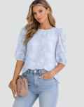 Blouse met Bufmouwen en Bloemenprint voor Dames