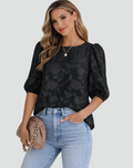 Blouse met Bufmouwen en Bloemenprint voor Dames