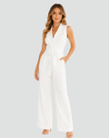 Wide Leg Broekpak met Overslag voor Dames