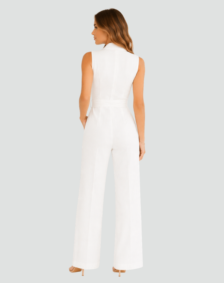 Wide Leg Broekpak met Overslag voor Dames