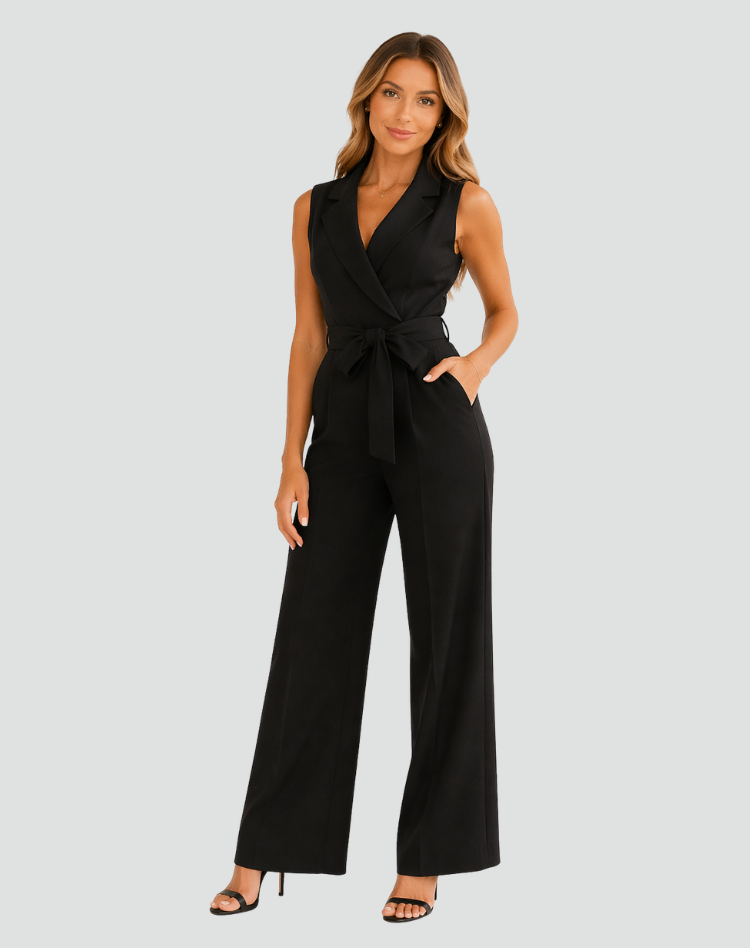 Wide Leg Broekpak met Overslag voor Dames