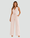 Wide Leg Broekpak met Overslag voor Dames