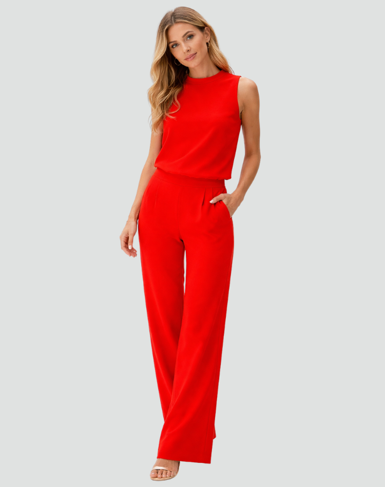Broekpak met Wijde Pijp Broek voor Dames