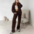 Yuna | Gebreide Zip-Up Trui met Wijde Broek voor Dames
