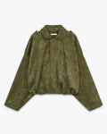 Suède Overshirt met Ritssluiting voor Dames